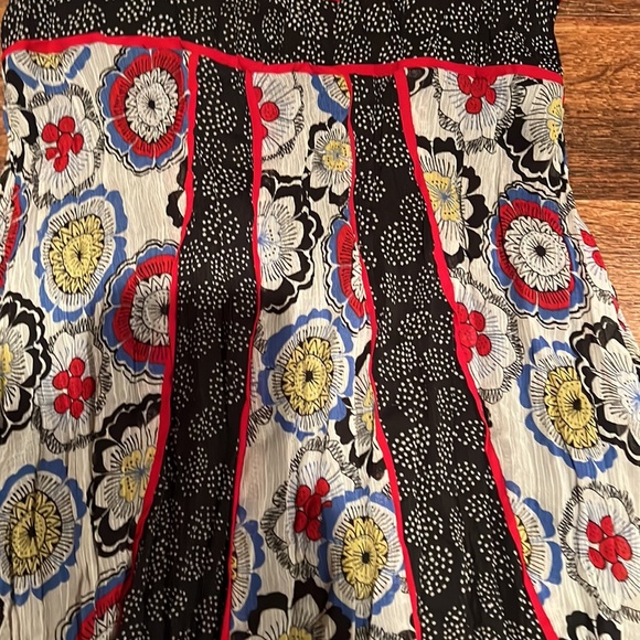 NWOT Bisou Bisou  super cute floral hippie pattern flowy chiffon top size XS ! - Picture 6 of 11